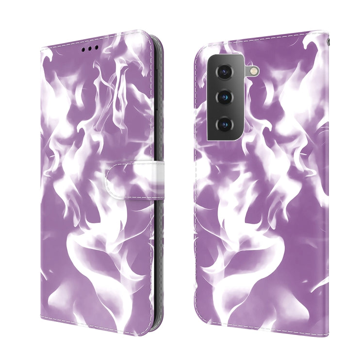 For Samsung Galaxy S21 5G Cloud Fog Pattern Horizontal Flip Leather Case with Holder & Card Slot & Wallet