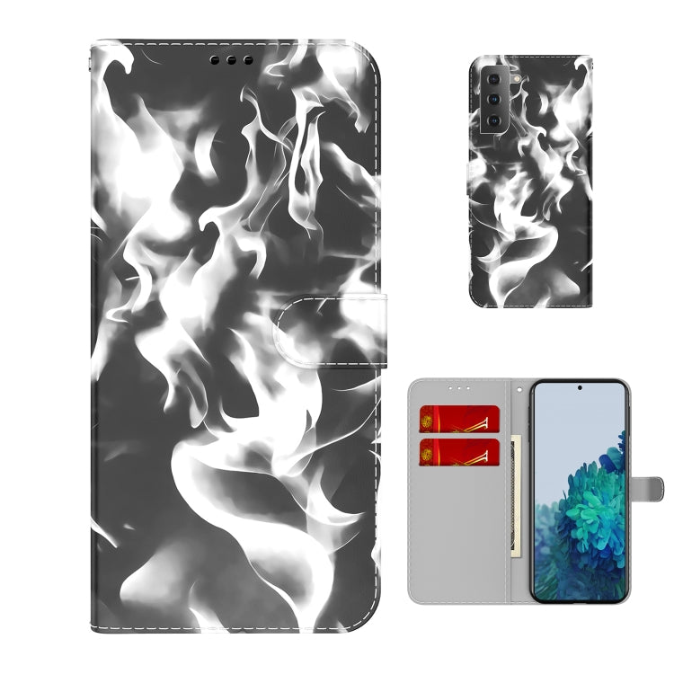 For Samsung Galaxy S21 5G Cloud Fog Pattern Horizontal Flip Leather Case with Holder & Card Slot & Wallet