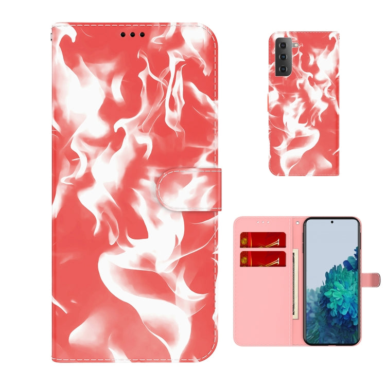 For Samsung Galaxy S21 5G Cloud Fog Pattern Horizontal Flip Leather Case with Holder & Card Slot & Wallet