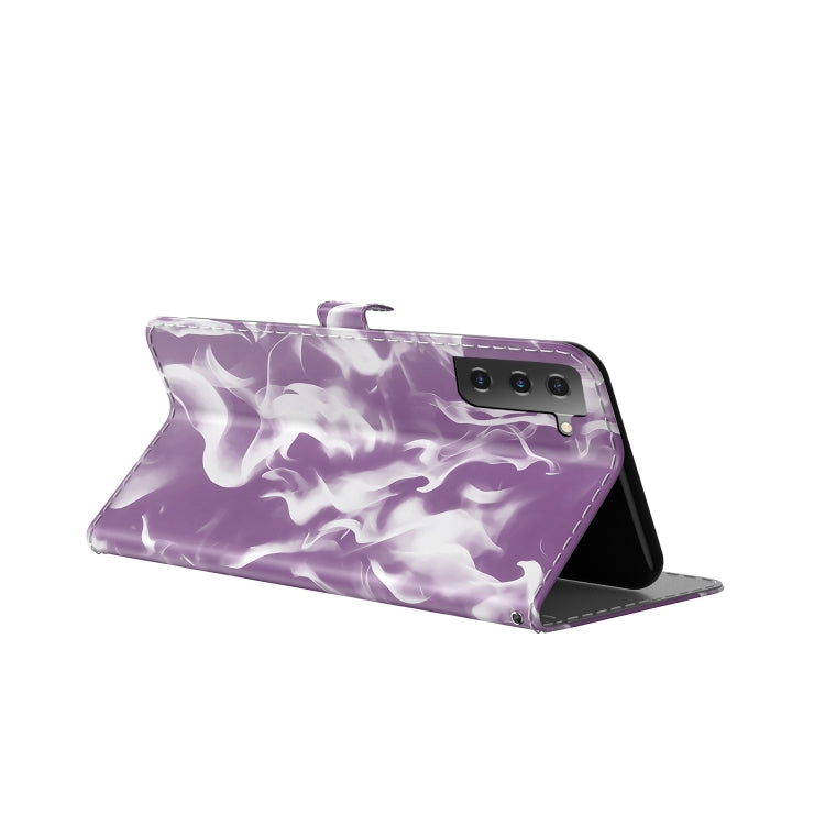 For Samsung Galaxy S21+ 5G Cloud Fog Pattern Horizontal Flip Leather Case with Holder & Card Slot & Wallet