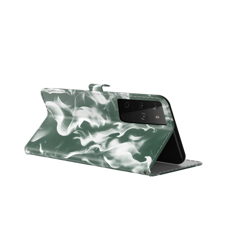 For Samsung Galaxy S21 Ultra 5G Cloud Fog Pattern Horizontal Flip Leather Case with Holder & Card Slot & Wallet