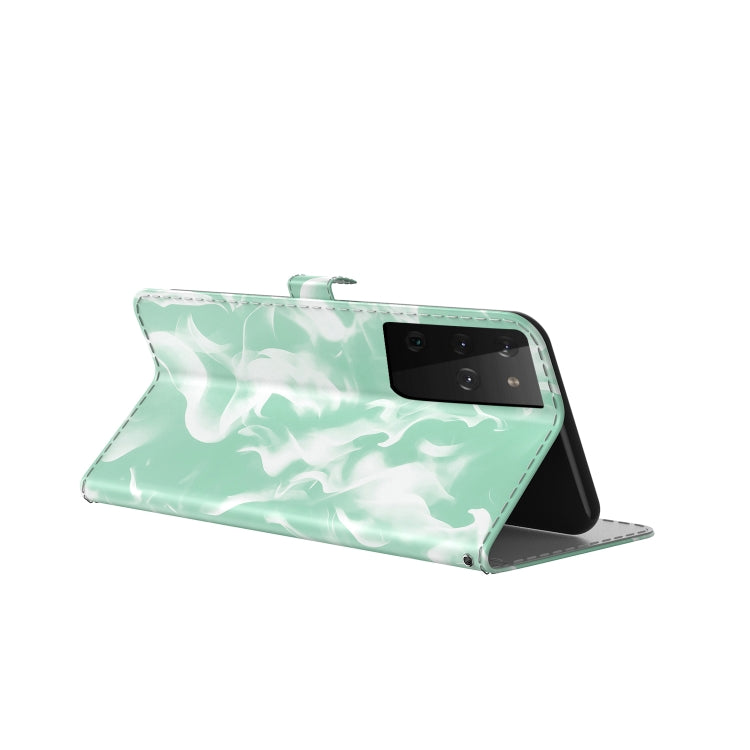 For Samsung Galaxy S21 Ultra 5G Cloud Fog Pattern Horizontal Flip Leather Case with Holder & Card Slot & Wallet