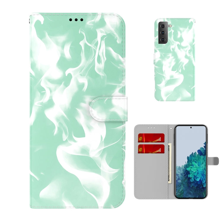 For Samsung Galaxy S21 FE Cloud Fog Pattern Horizontal Flip Leather Case with Holder & Card Slot & Wallet