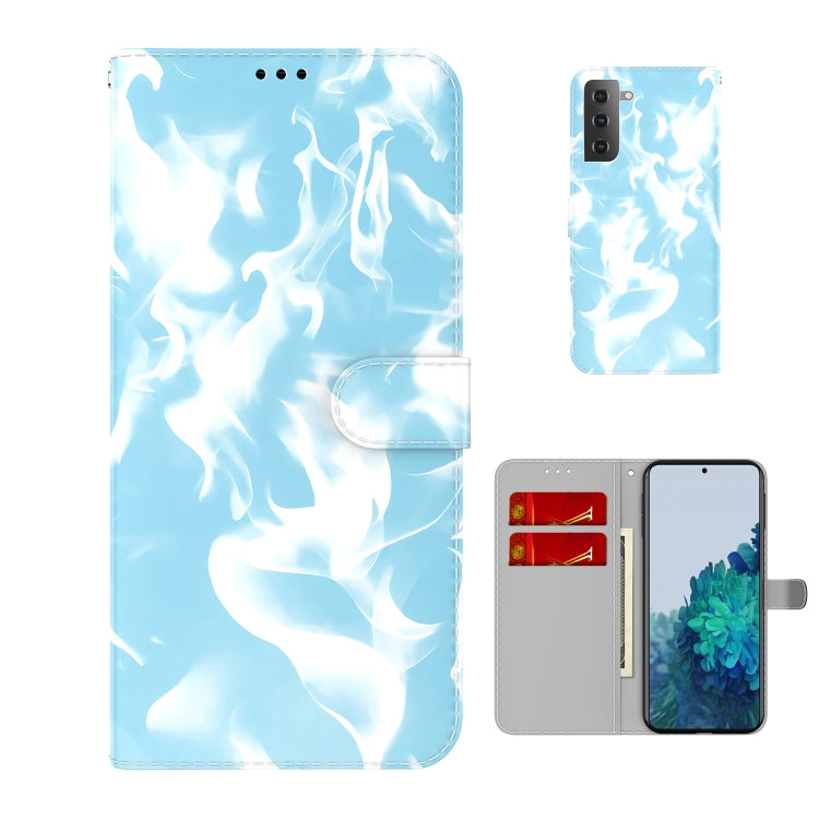 For Samsung Galaxy S21 FE Cloud Fog Pattern Horizontal Flip Leather Case with Holder & Card Slot & Wallet