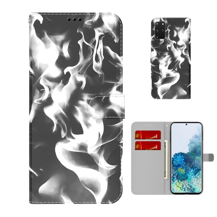 For Samsung Galaxy S20+ Cloud Fog Pattern Horizontal Flip Leather Case with Holder & Card Slot & Wallet