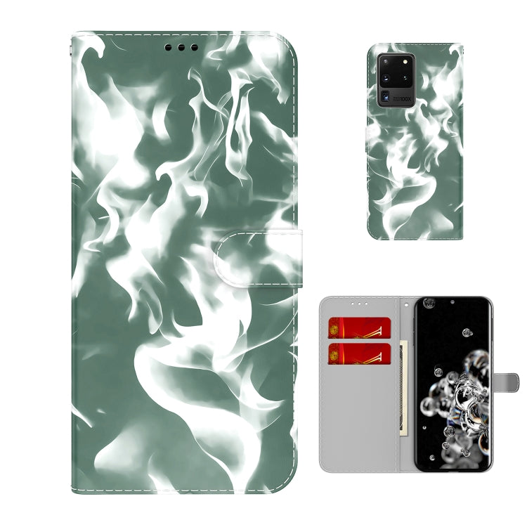 For Samsung Galaxy S20 Ultra Cloud Fog Pattern Horizontal Flip Leather Case with Holder & Card Slot & Wallet