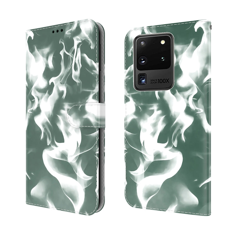 For Samsung Galaxy S20 Ultra Cloud Fog Pattern Horizontal Flip Leather Case with Holder & Card Slot & Wallet