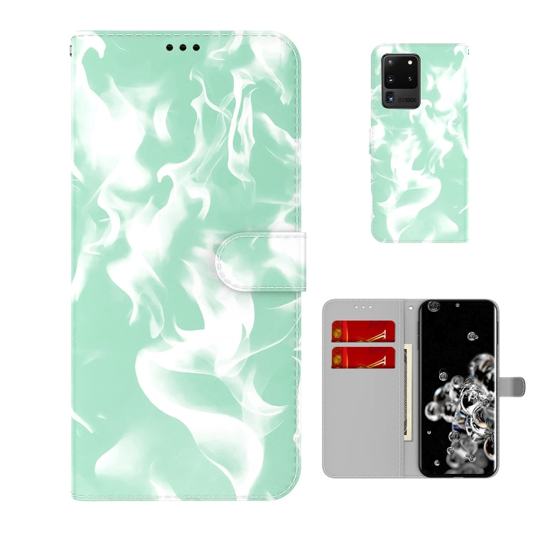 For Samsung Galaxy S20 Ultra Cloud Fog Pattern Horizontal Flip Leather Case with Holder & Card Slot & Wallet