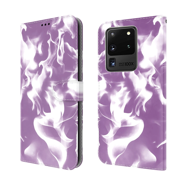 For Samsung Galaxy S20 Ultra Cloud Fog Pattern Horizontal Flip Leather Case with Holder & Card Slot & Wallet