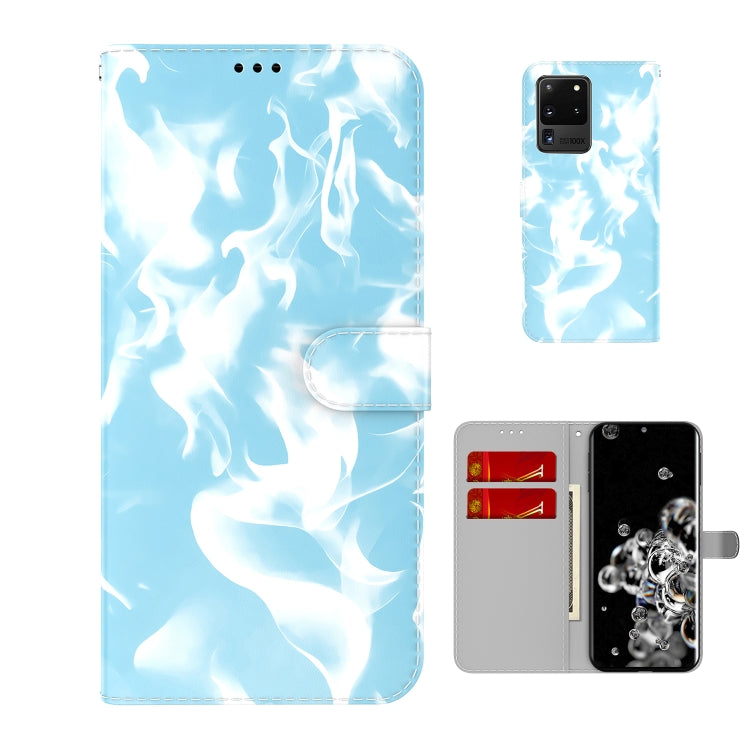 For Samsung Galaxy S20 Ultra Cloud Fog Pattern Horizontal Flip Leather Case with Holder & Card Slot & Wallet