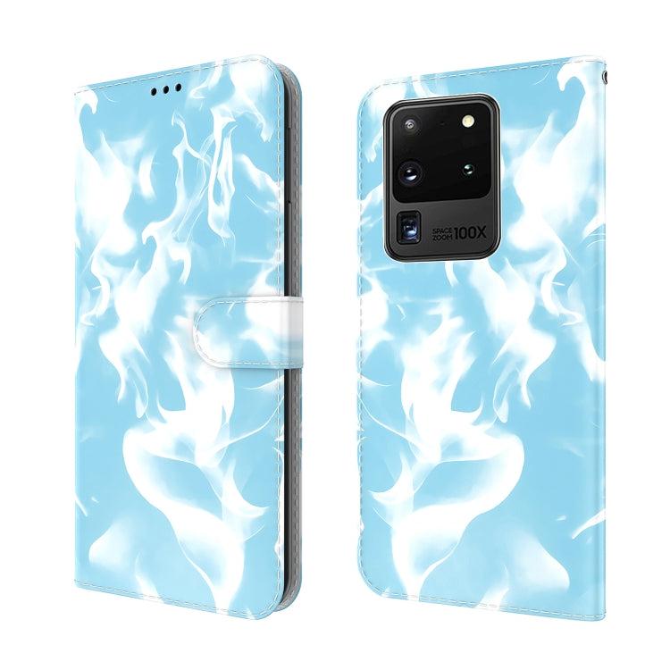 For Samsung Galaxy S20 Ultra Cloud Fog Pattern Horizontal Flip Leather Case with Holder & Card Slot & Wallet