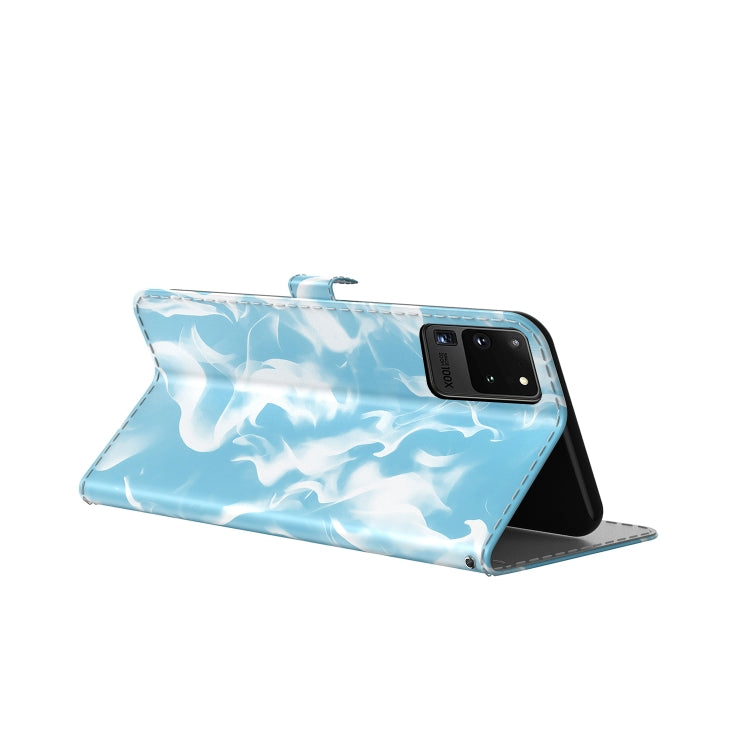 For Samsung Galaxy S20 Ultra Cloud Fog Pattern Horizontal Flip Leather Case with Holder & Card Slot & Wallet