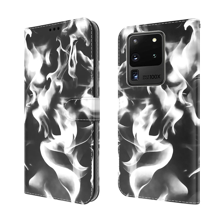 For Samsung Galaxy S20 Ultra Cloud Fog Pattern Horizontal Flip Leather Case with Holder & Card Slot & Wallet