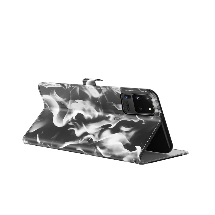 For Samsung Galaxy S20 Ultra Cloud Fog Pattern Horizontal Flip Leather Case with Holder & Card Slot & Wallet