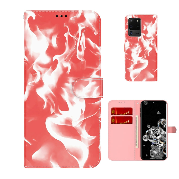For Samsung Galaxy S20 Ultra Cloud Fog Pattern Horizontal Flip Leather Case with Holder & Card Slot & Wallet