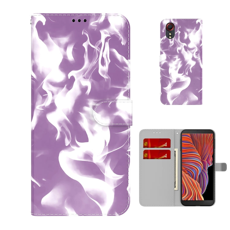 For Samsung Galaxy Xcover 5 Cloud Fog Pattern Horizontal Flip Leather Case with Holder & Card Slot & Wallet