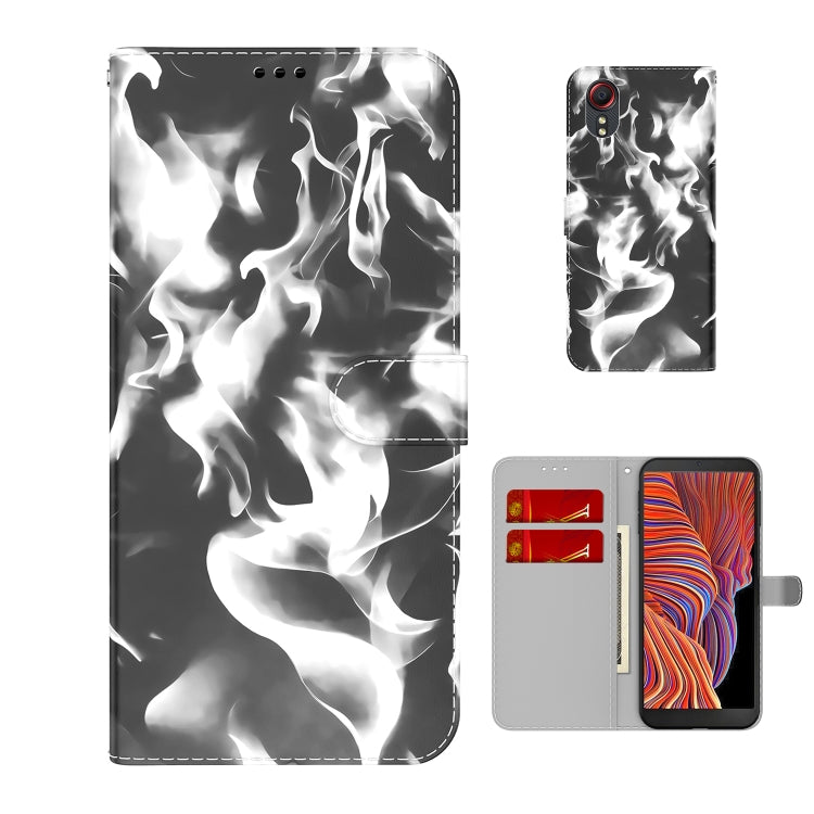 For Samsung Galaxy Xcover 5 Cloud Fog Pattern Horizontal Flip Leather Case with Holder & Card Slot & Wallet