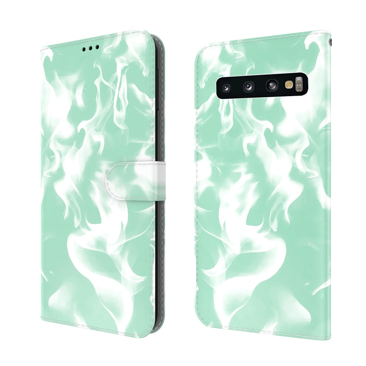For Samsung Galaxy S10 Cloud Fog Pattern Horizontal Flip Leather Case with Holder & Card Slot & Wallet