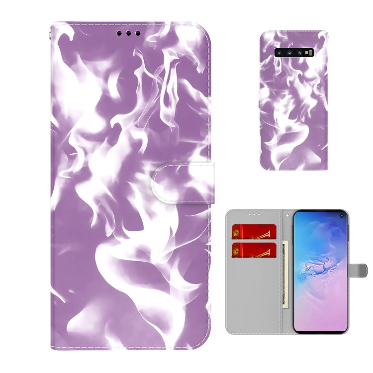 For Samsung Galaxy S10 Cloud Fog Pattern Horizontal Flip Leather Case with Holder & Card Slot & Wallet