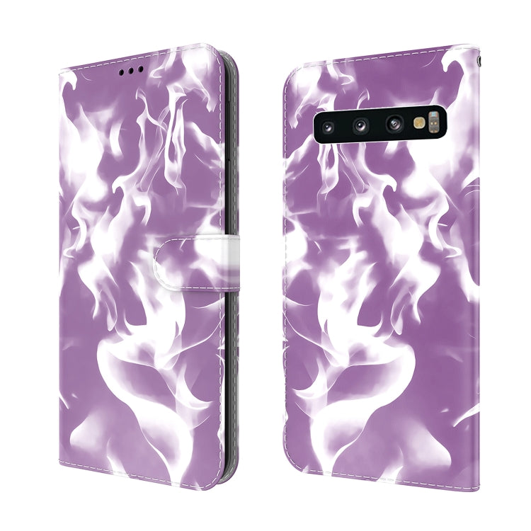 For Samsung Galaxy S10 Cloud Fog Pattern Horizontal Flip Leather Case with Holder & Card Slot & Wallet
