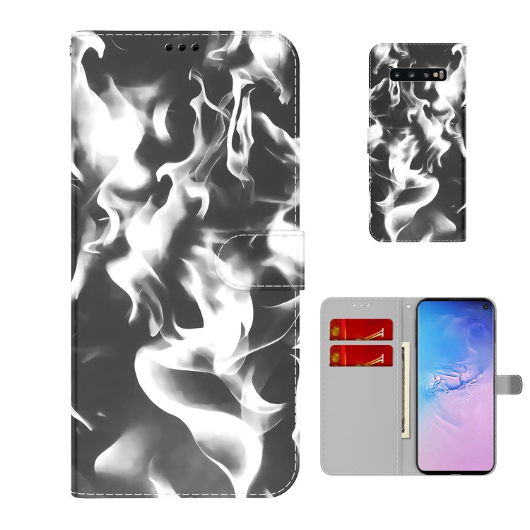 For Samsung Galaxy S10 Cloud Fog Pattern Horizontal Flip Leather Case with Holder & Card Slot & Wallet