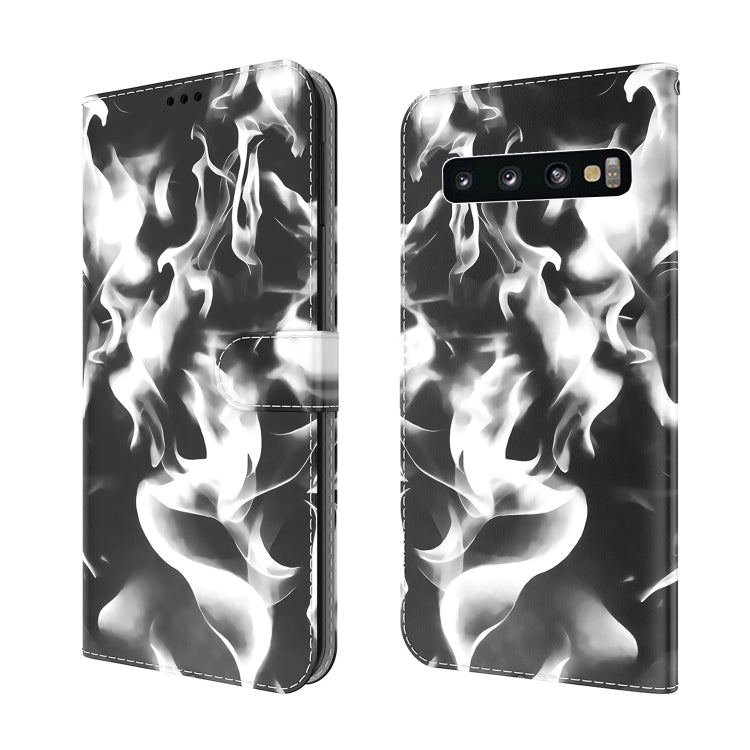 For Samsung Galaxy S10 Cloud Fog Pattern Horizontal Flip Leather Case with Holder & Card Slot & Wallet