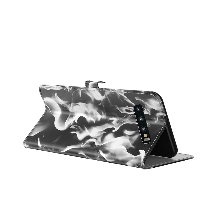 For Samsung Galaxy S10 Cloud Fog Pattern Horizontal Flip Leather Case with Holder & Card Slot & Wallet