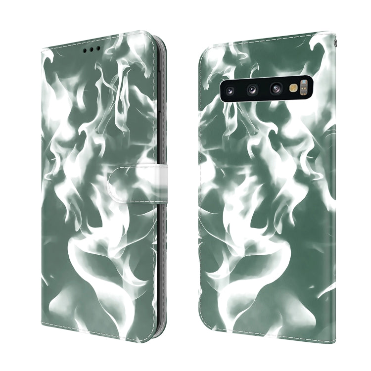 For Samsung Galaxy S10 Plus Cloud Fog Pattern Horizontal Flip Leather Case with Holder & Card Slot & Wallet