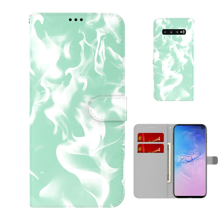 For Samsung Galaxy S10 Plus Cloud Fog Pattern Horizontal Flip Leather Case with Holder & Card Slot & Wallet