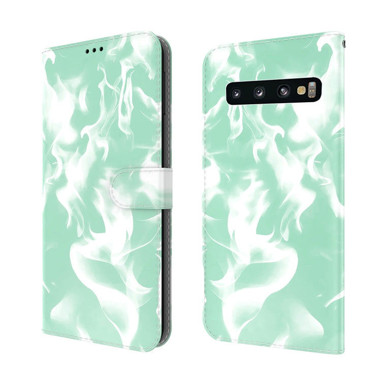 For Samsung Galaxy S10 Plus Cloud Fog Pattern Horizontal Flip Leather Case with Holder & Card Slot & Wallet