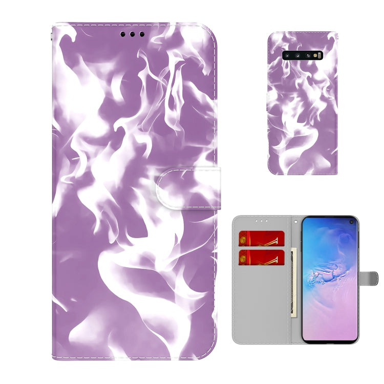 For Samsung Galaxy S10 Plus Cloud Fog Pattern Horizontal Flip Leather Case with Holder & Card Slot & Wallet