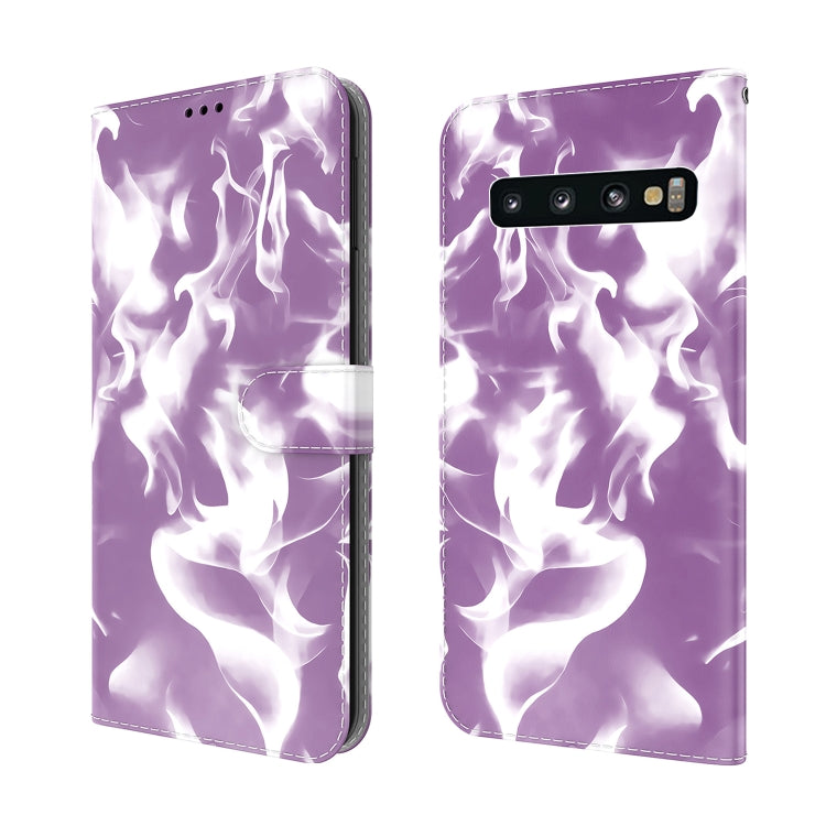 For Samsung Galaxy S10 Plus Cloud Fog Pattern Horizontal Flip Leather Case with Holder & Card Slot & Wallet