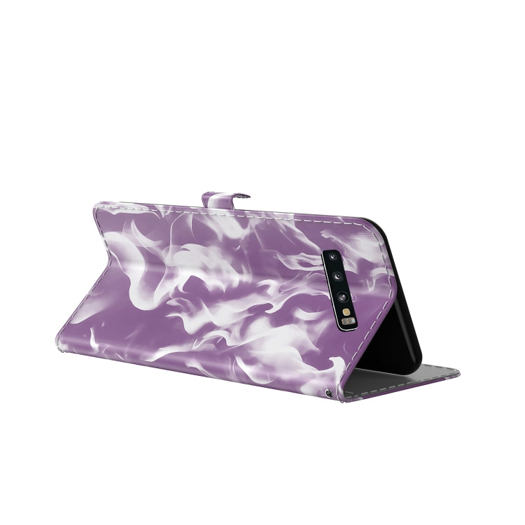 For Samsung Galaxy S10 Plus Cloud Fog Pattern Horizontal Flip Leather Case with Holder & Card Slot & Wallet