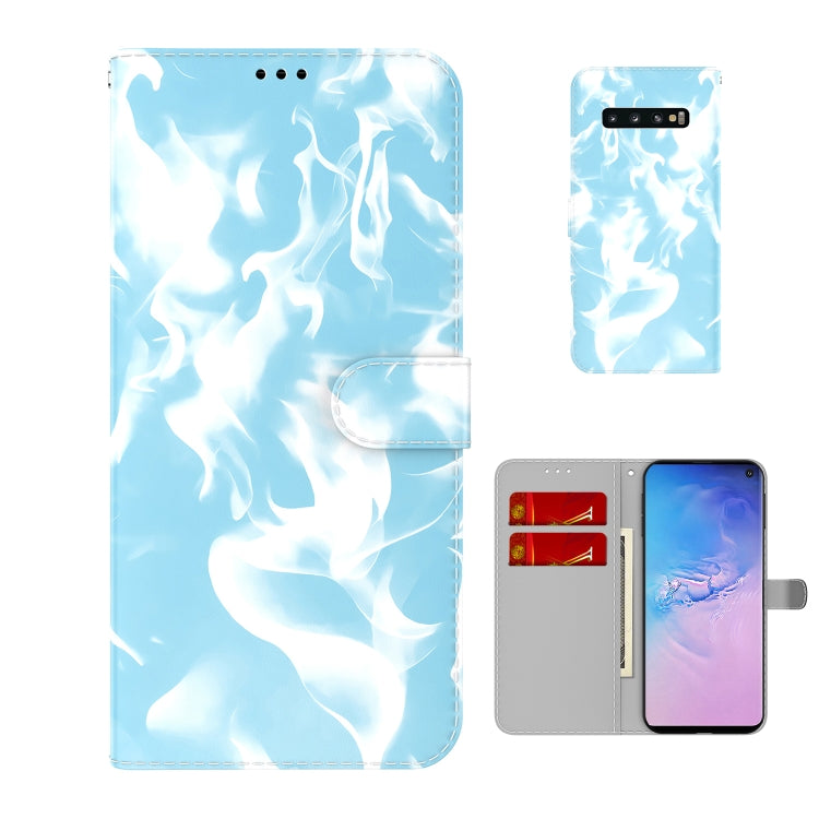 For Samsung Galaxy S10 Plus Cloud Fog Pattern Horizontal Flip Leather Case with Holder & Card Slot & Wallet