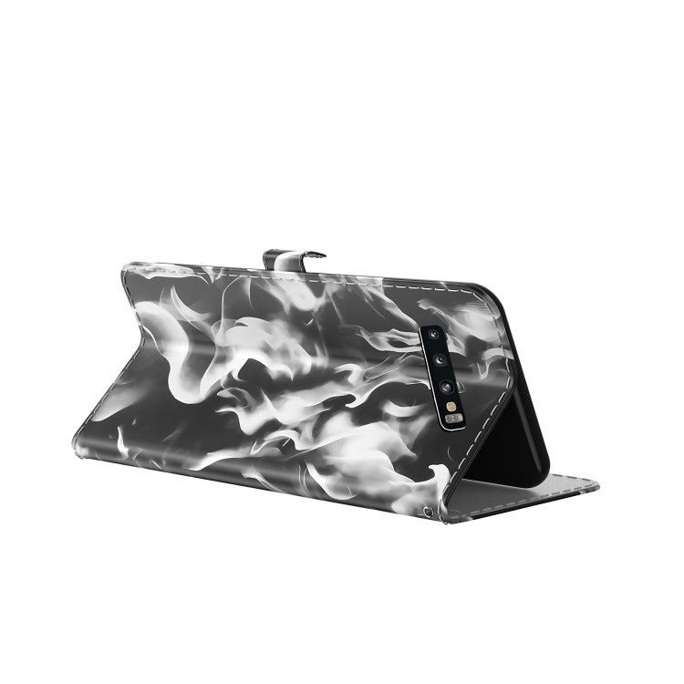 For Samsung Galaxy S10 Plus Cloud Fog Pattern Horizontal Flip Leather Case with Holder & Card Slot & Wallet