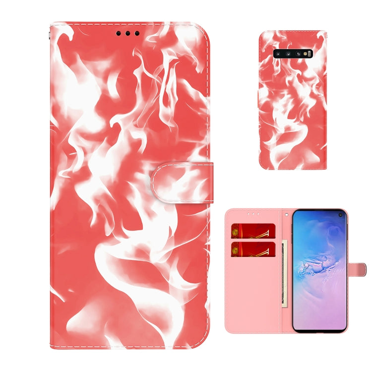 For Samsung Galaxy S10 Plus Cloud Fog Pattern Horizontal Flip Leather Case with Holder & Card Slot & Wallet
