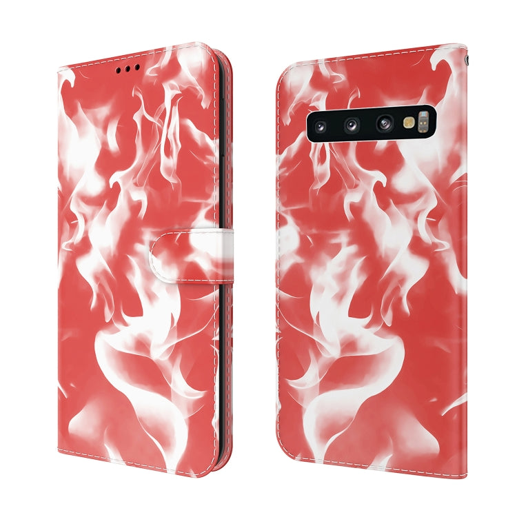 For Samsung Galaxy S10 Plus Cloud Fog Pattern Horizontal Flip Leather Case with Holder & Card Slot & Wallet