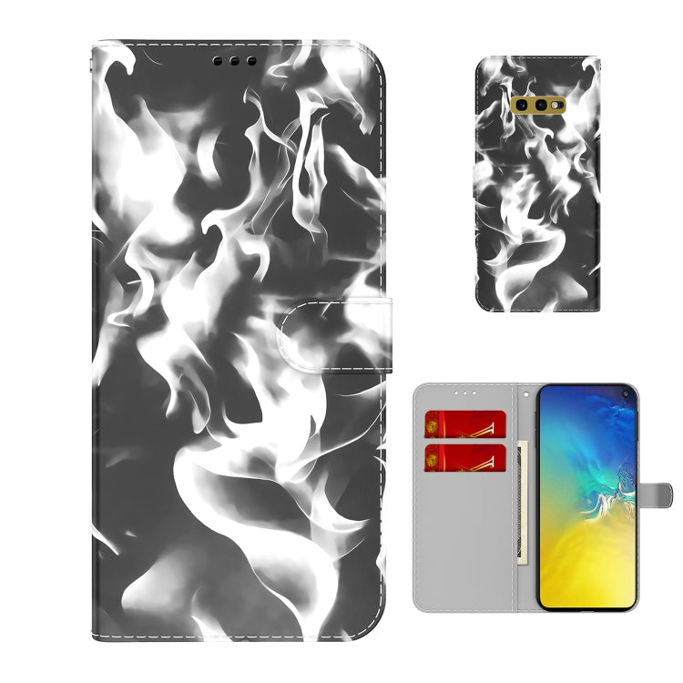 For Samsung Galaxy S10e Cloud Fog Pattern Horizontal Flip Leather Case with Holder & Card Slot & Wallet
