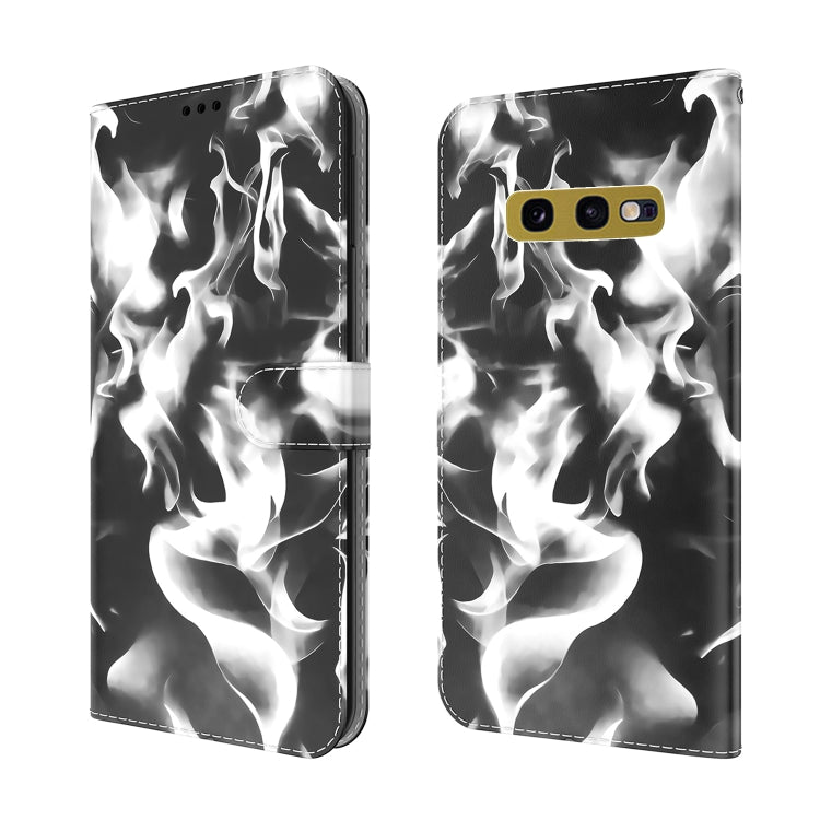 For Samsung Galaxy S10e Cloud Fog Pattern Horizontal Flip Leather Case with Holder & Card Slot & Wallet