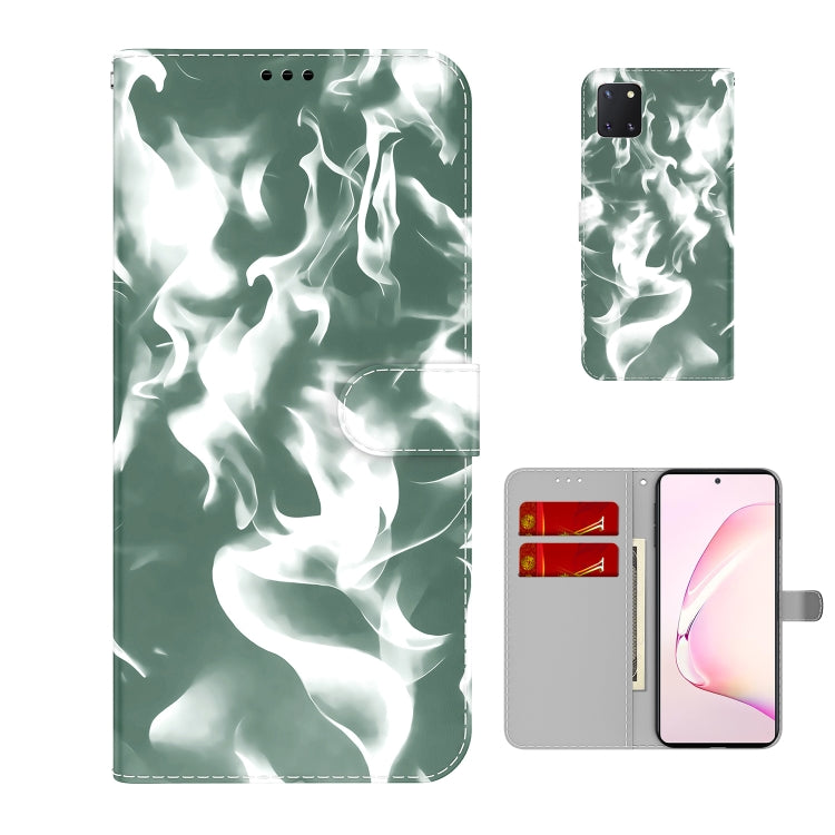 For Samsung Galaxy Note10 Lite /A81 Cloud Fog Pattern Horizontal Flip Leather Case with Holder & Card Slot & Wallet