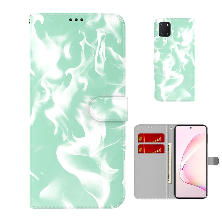 For Samsung Galaxy Note10 Lite /A81 Cloud Fog Pattern Horizontal Flip Leather Case with Holder & Card Slot & Wallet