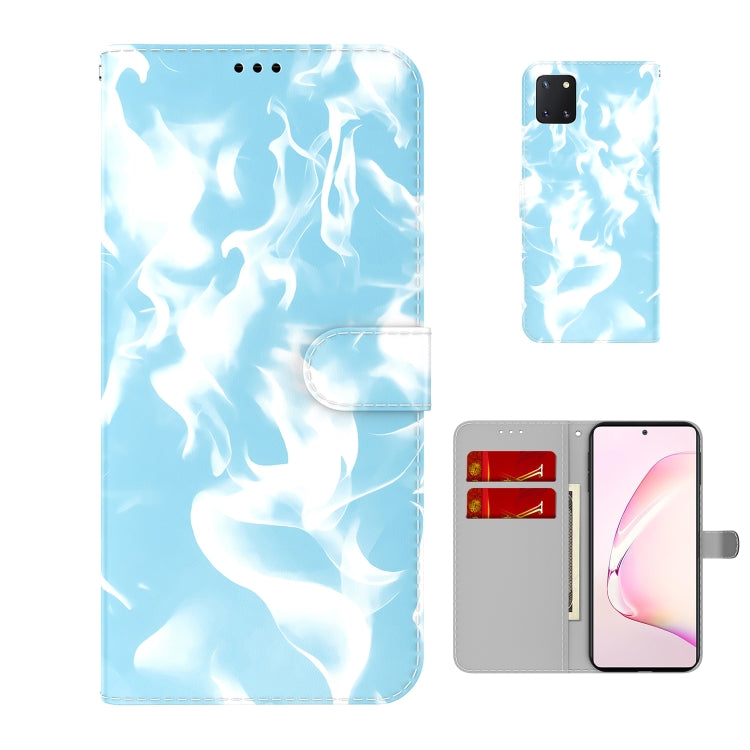 For Samsung Galaxy Note10 Lite /A81 Cloud Fog Pattern Horizontal Flip Leather Case with Holder & Card Slot & Wallet