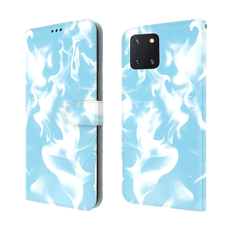 For Samsung Galaxy Note10 Lite /A81 Cloud Fog Pattern Horizontal Flip Leather Case with Holder & Card Slot & Wallet