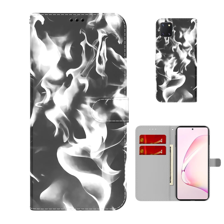 For Samsung Galaxy Note10 Lite /A81 Cloud Fog Pattern Horizontal Flip Leather Case with Holder & Card Slot & Wallet