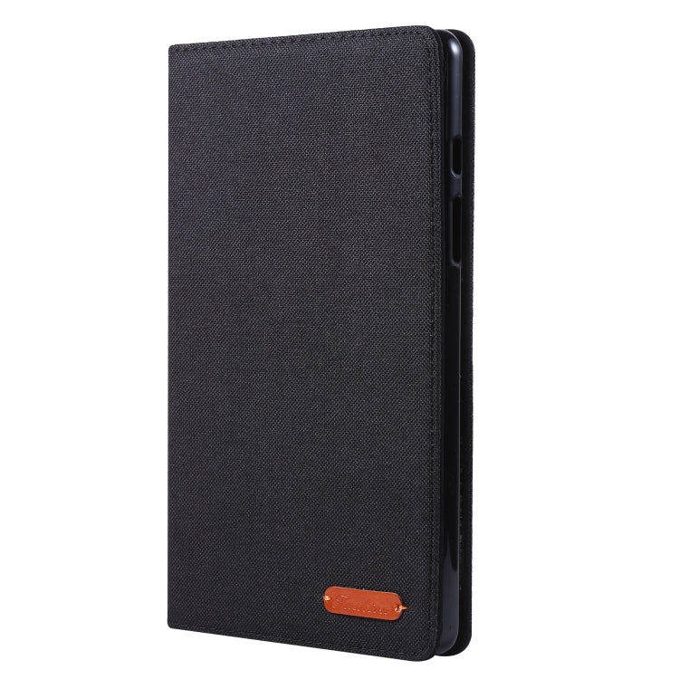 For Samsung Galaxy Tab A7 Lite 8.7 T220 / T225 Horizontal Flip TPU + Fabric PU Leather Protective Case with Name Card Clip