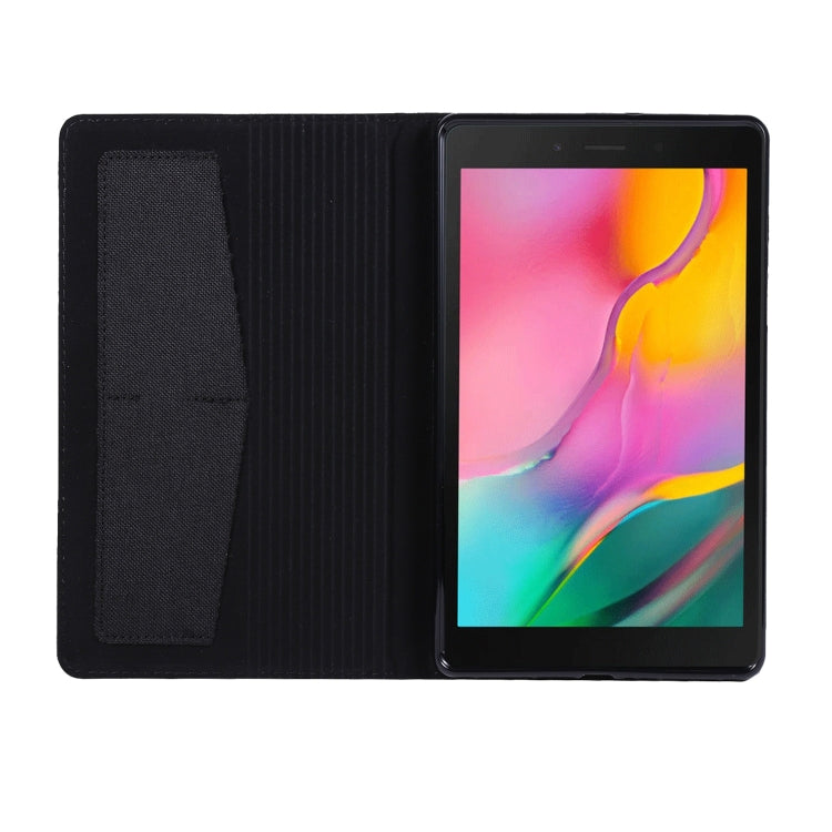 For Samsung Galaxy Tab A7 Lite 8.7 T220 / T225 Horizontal Flip TPU + Fabric PU Leather Protective Case with Name Card Clip
