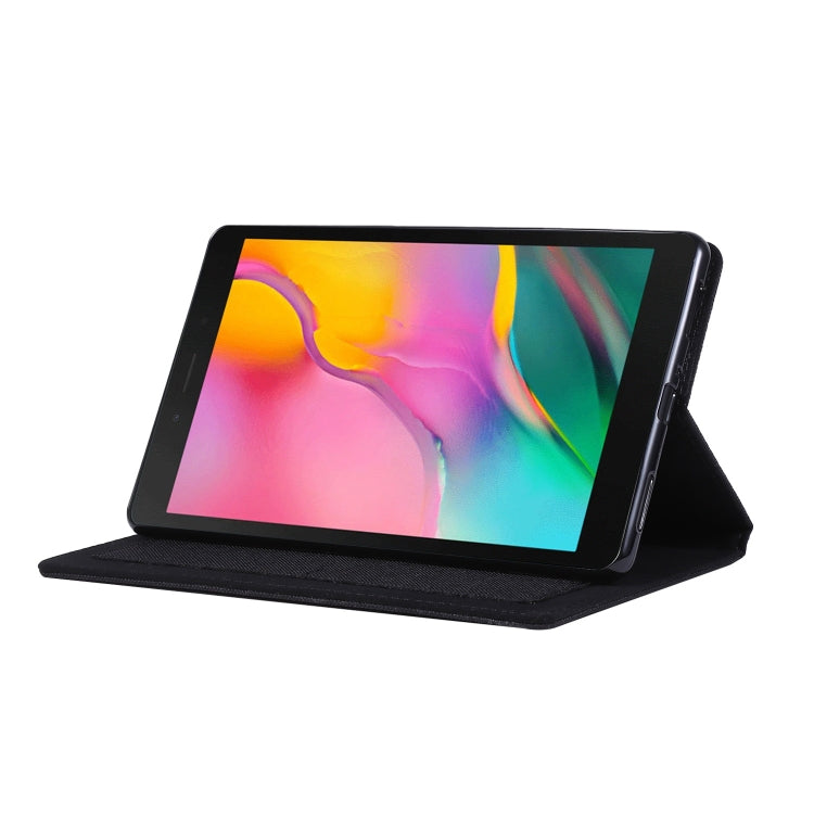 For Samsung Galaxy Tab A7 Lite 8.7 T220 / T225 Horizontal Flip TPU + Fabric PU Leather Protective Case with Name Card Clip