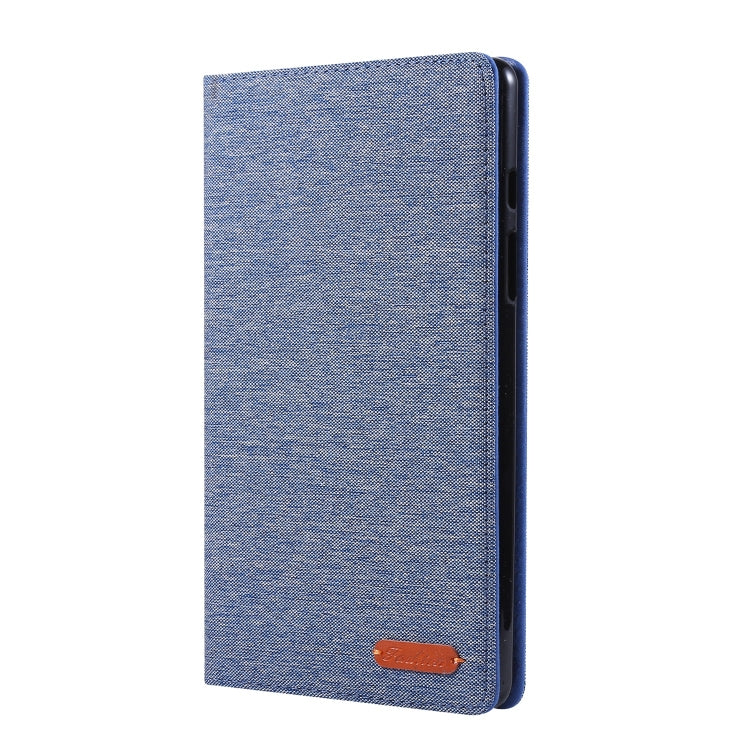 For Samsung Galaxy Tab A7 Lite 8.7 T220 / T225 Horizontal Flip TPU + Fabric PU Leather Protective Case with Name Card Clip