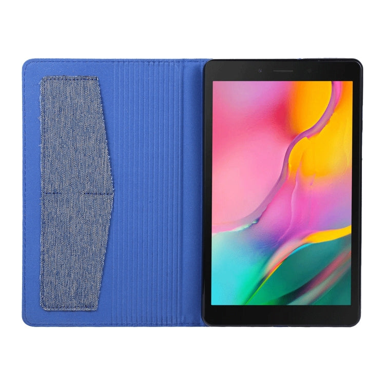 For Samsung Galaxy Tab A7 Lite 8.7 T220 / T225 Horizontal Flip TPU + Fabric PU Leather Protective Case with Name Card Clip