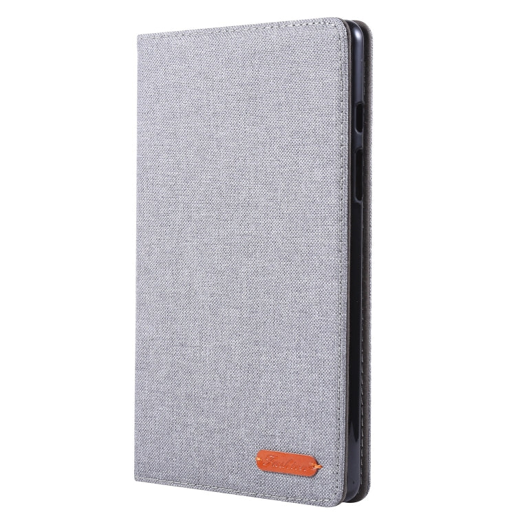 For Samsung Galaxy Tab A7 Lite 8.7 T220 / T225 Horizontal Flip TPU + Fabric PU Leather Protective Case with Name Card Clip